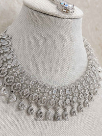 Suman Silver American Diamond Set