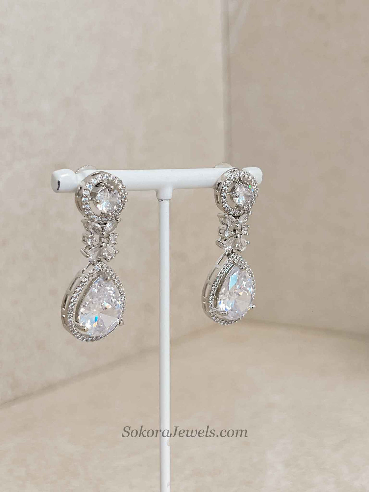 Suman Silver American Diamond Set