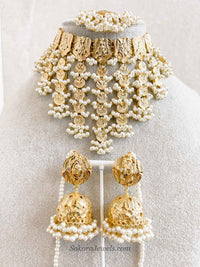 Faiza Gold Plated Bridal Choker set