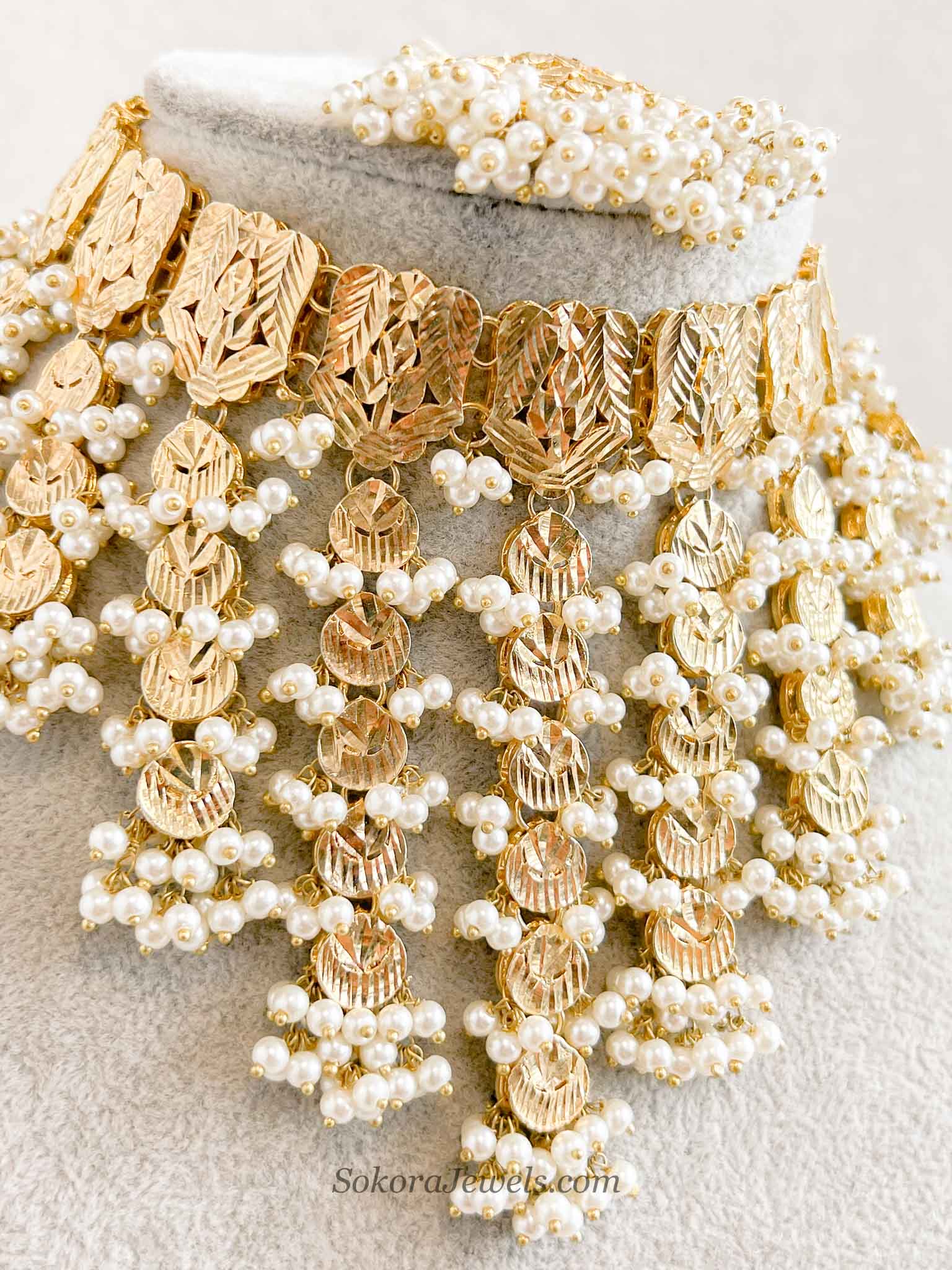 Faiza Gold Plated Bridal Choker set