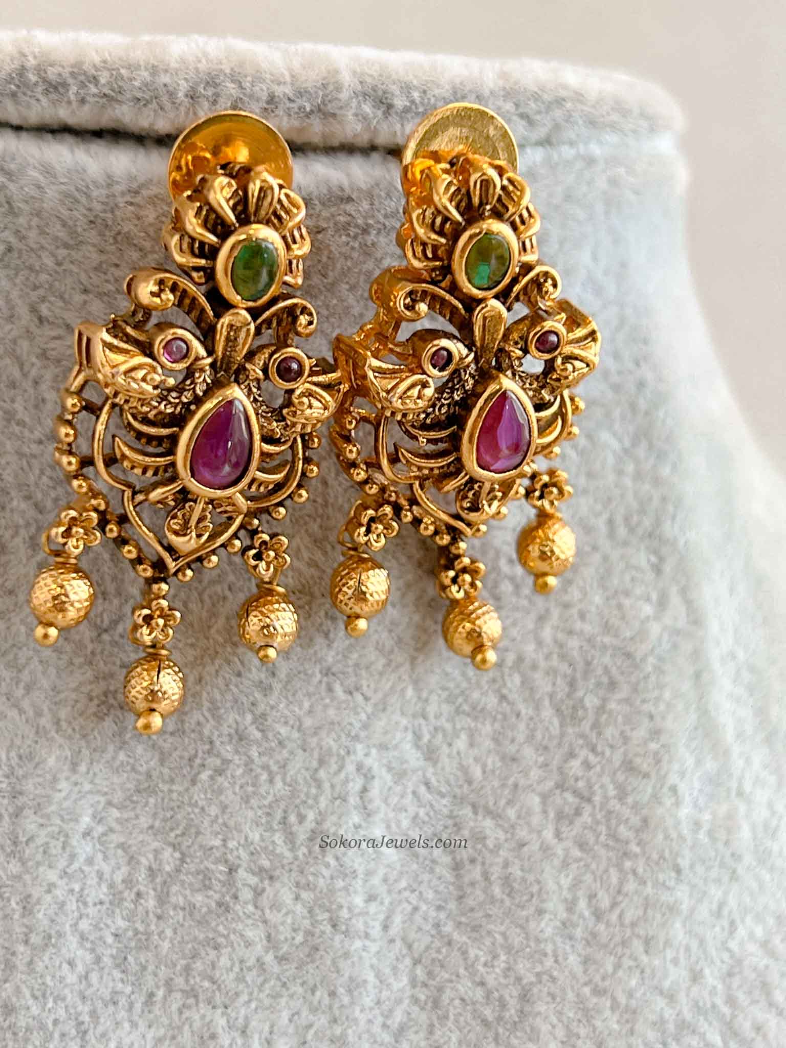 Traditional Ruby & Green Mala Set