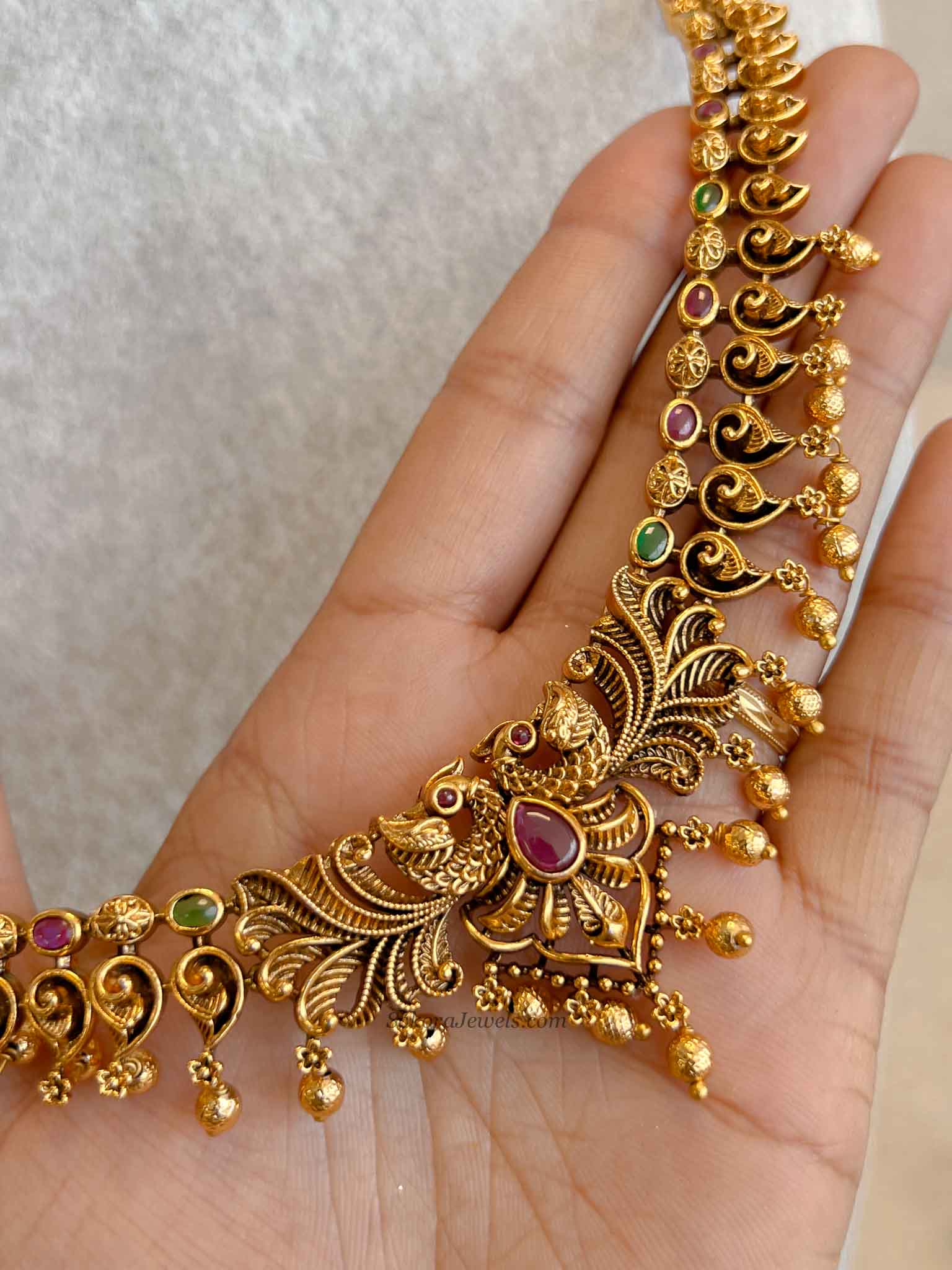 Traditional Ruby & Green Mala Set