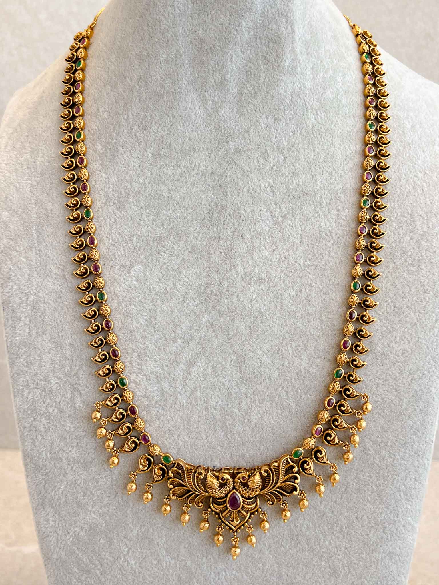 Traditional Ruby & Green Mala Set
