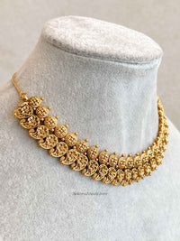 South Indian Necklace Set with Green Beads