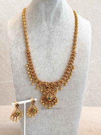 Traditional Mala Set with Ruby and Green Stones