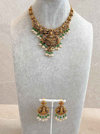 South Indian Temple Lakshmi Pendant Necklace Set