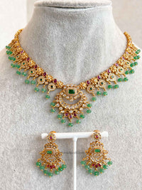 Green and Ruby Heritage Pendant Necklace Set