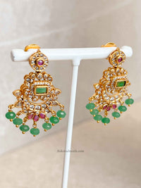 Green and Ruby Heritage Pendant Necklace Set
