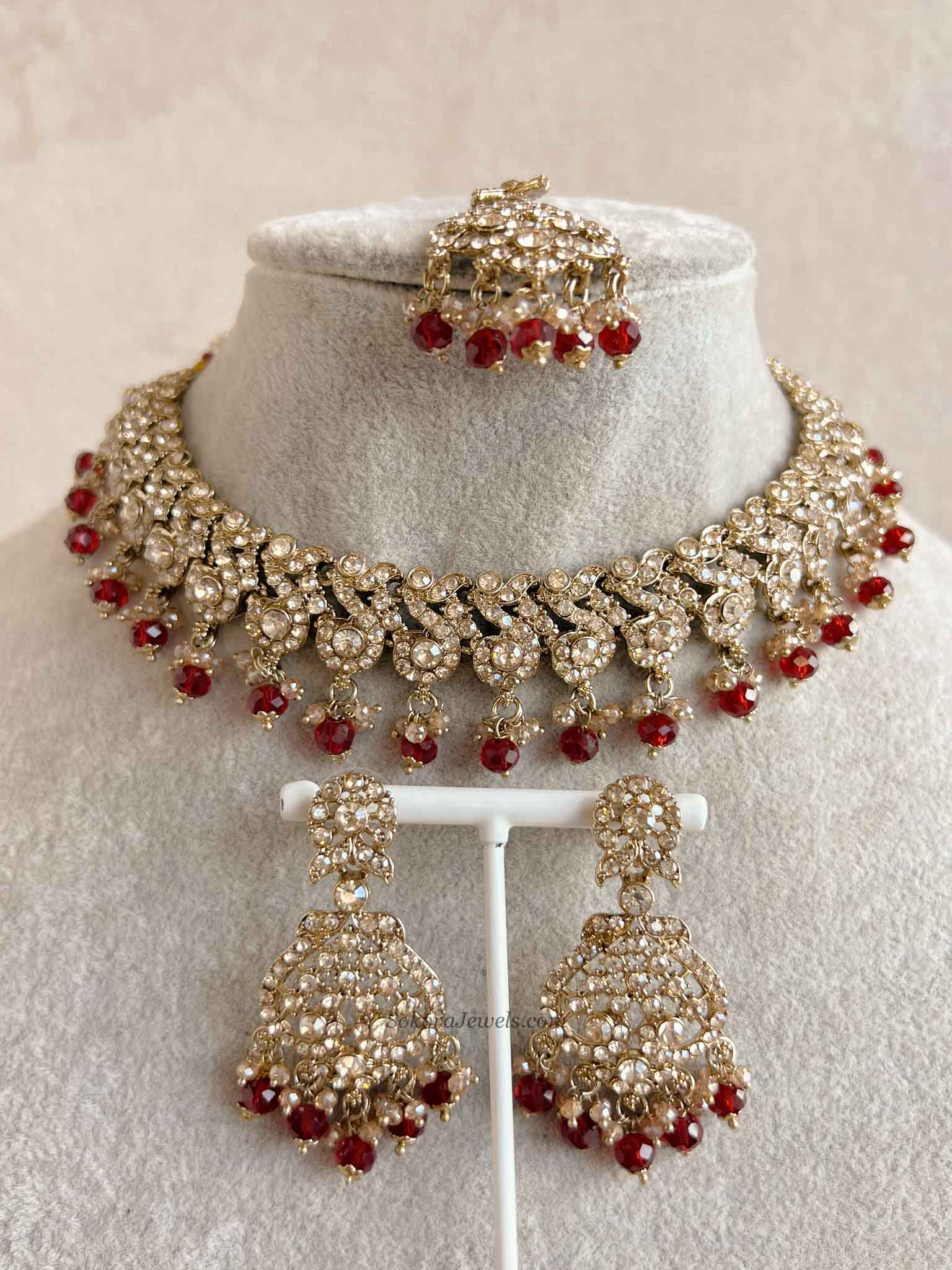 New! Mehak Golden Necklace sets - 13 Colour Option