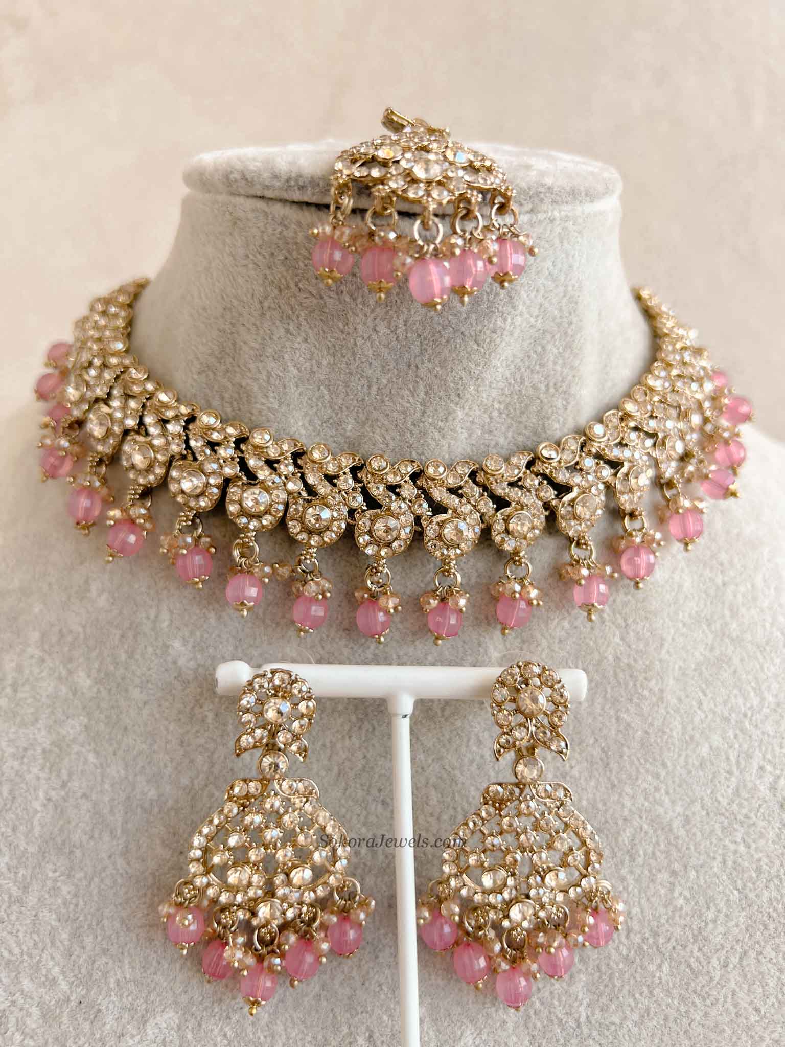 New! Mehak Golden Necklace sets - 13 Colour Option