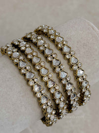 Set of 4 Antique Kundan Bangles