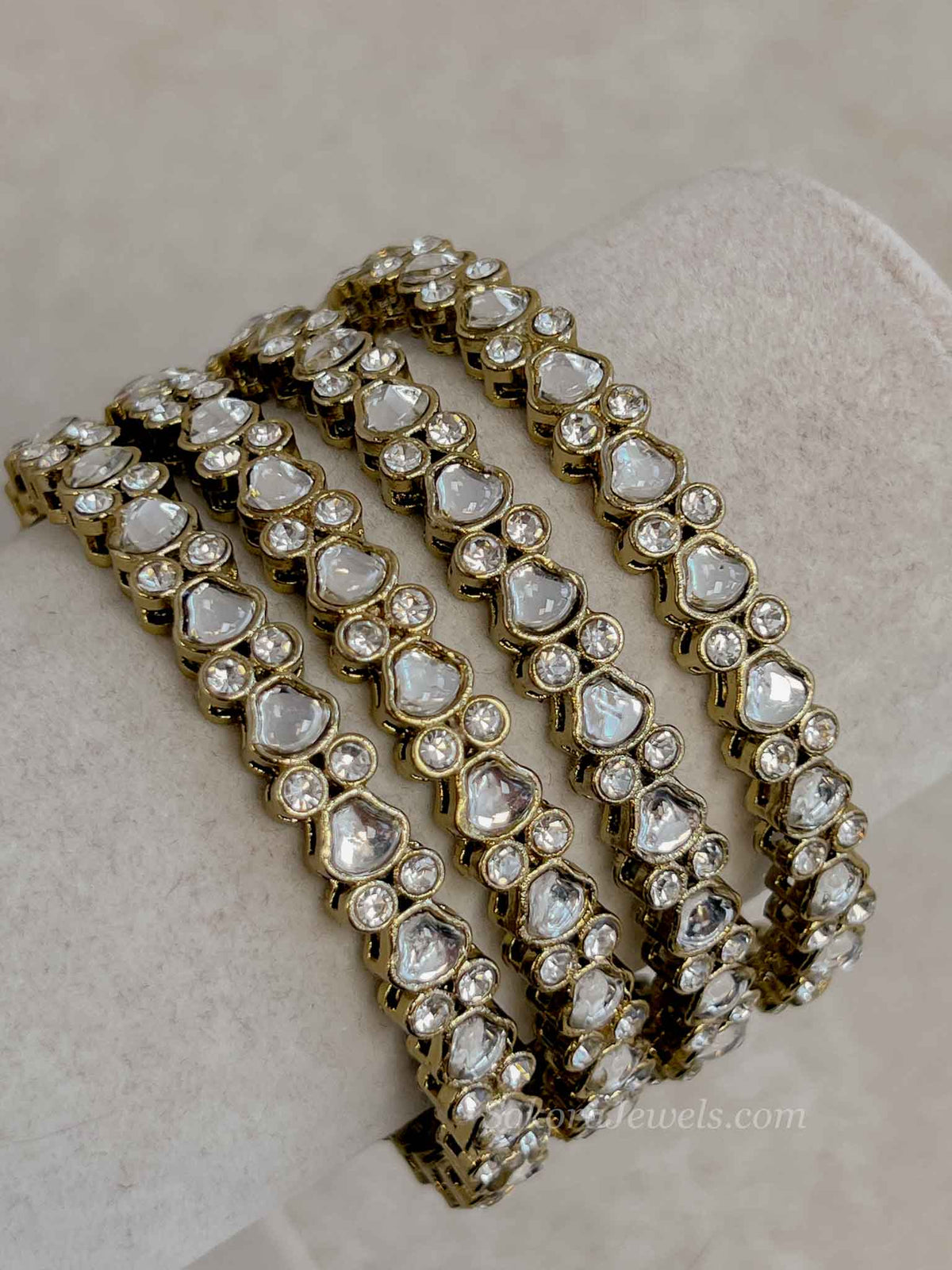Set of 4 Antique Kundan Bangles
