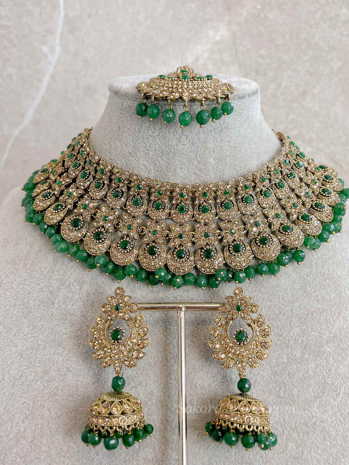 Camelia Green Bridal set