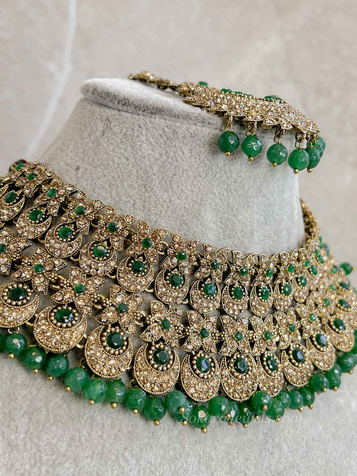 Camelia Green Bridal set