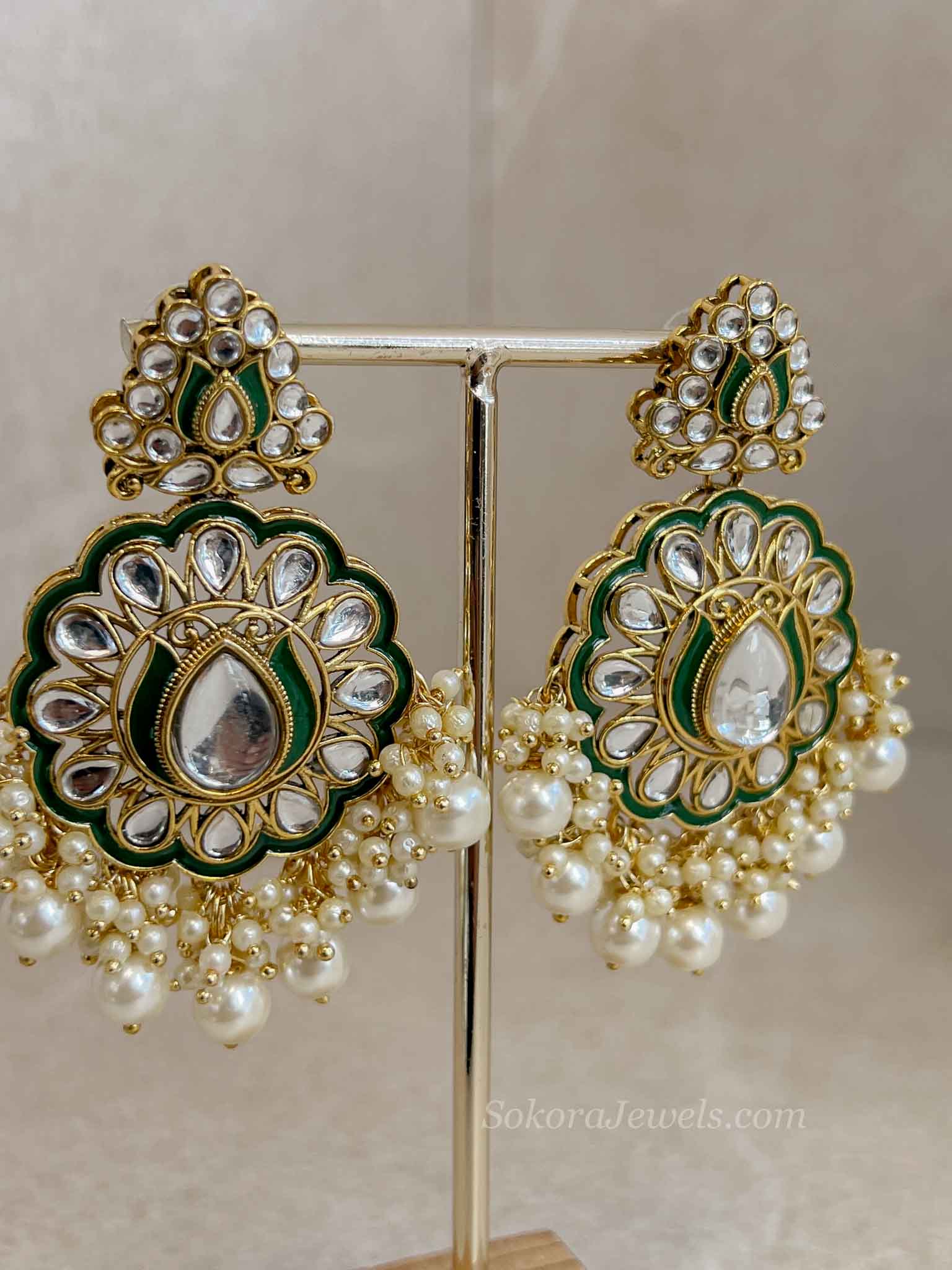 Long Pearl & Faux Kundan set