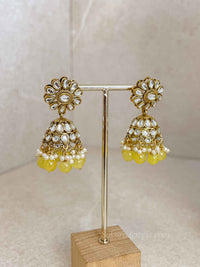 Lemon Yellow & Faux Kundan Set
