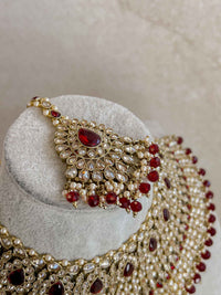 Maheen Bridal Choker Set - Maroon