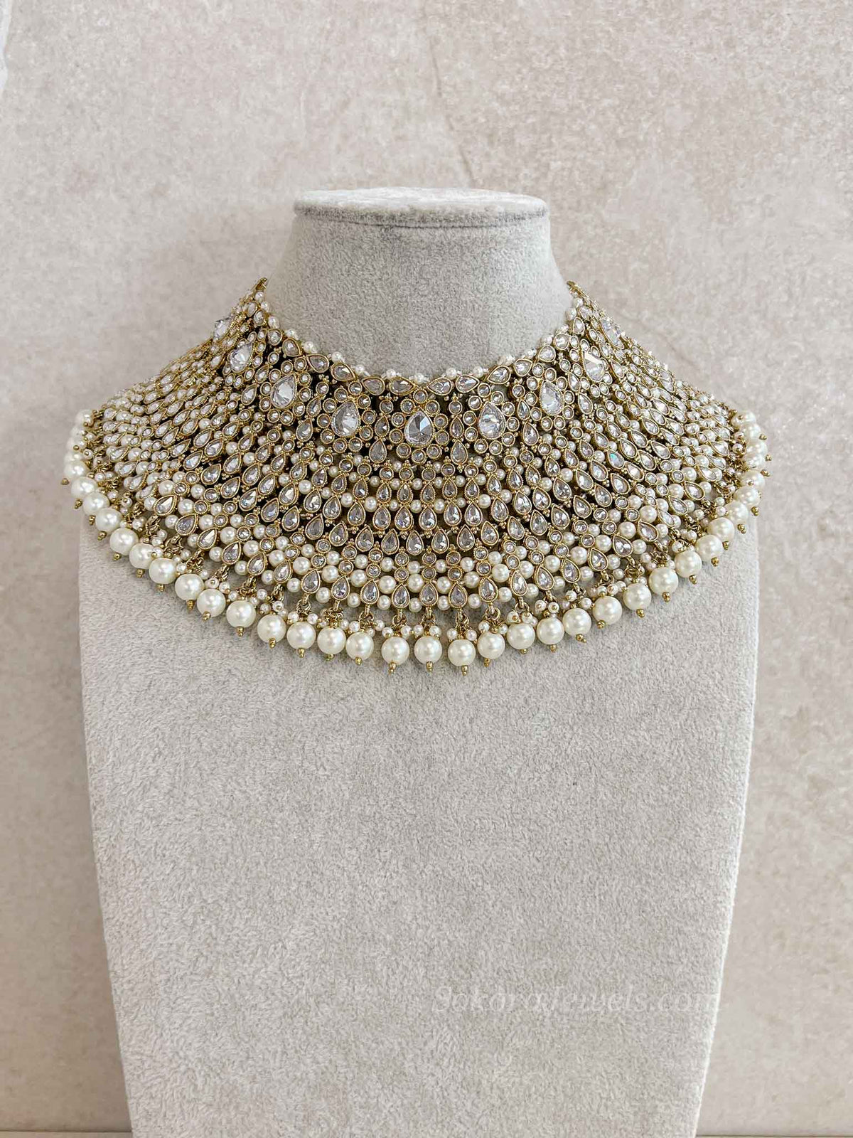 Crystal & Pearl Bridal Necklace
