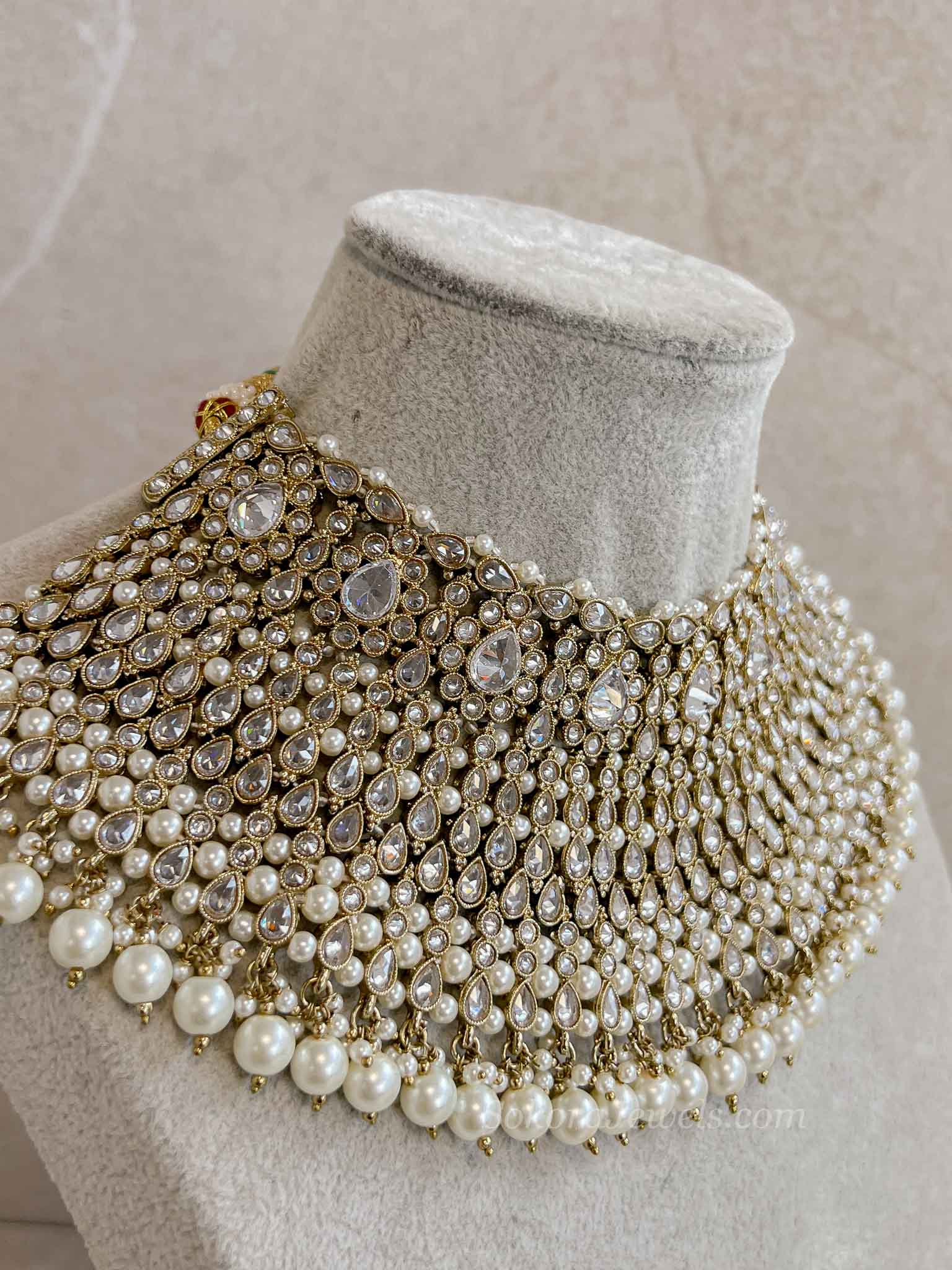 Crystal & Pearl Bridal Necklace