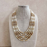 Pearl & Chamagne Bead Mens Mala