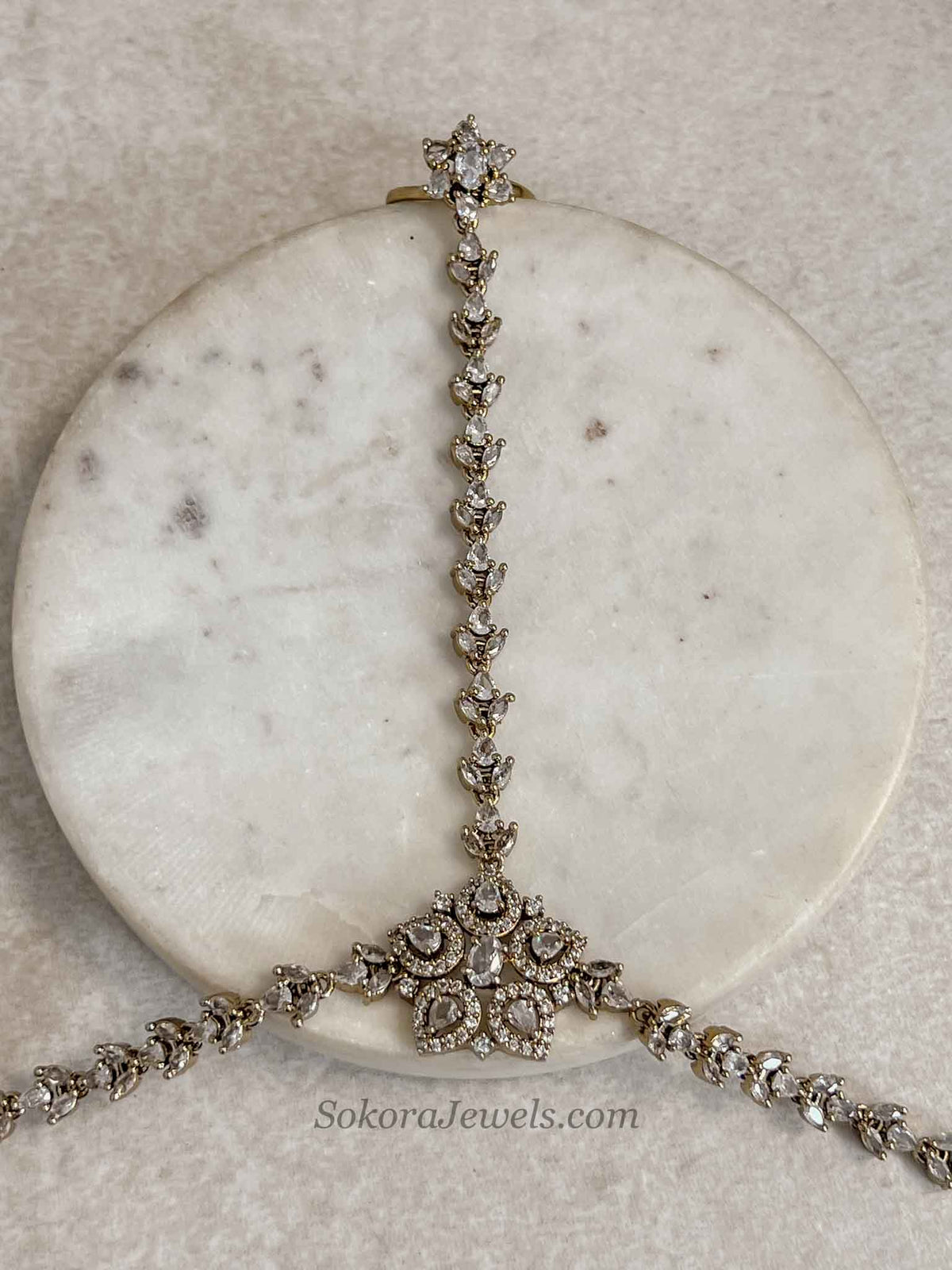 American Diamond Hand Chain Bracelet