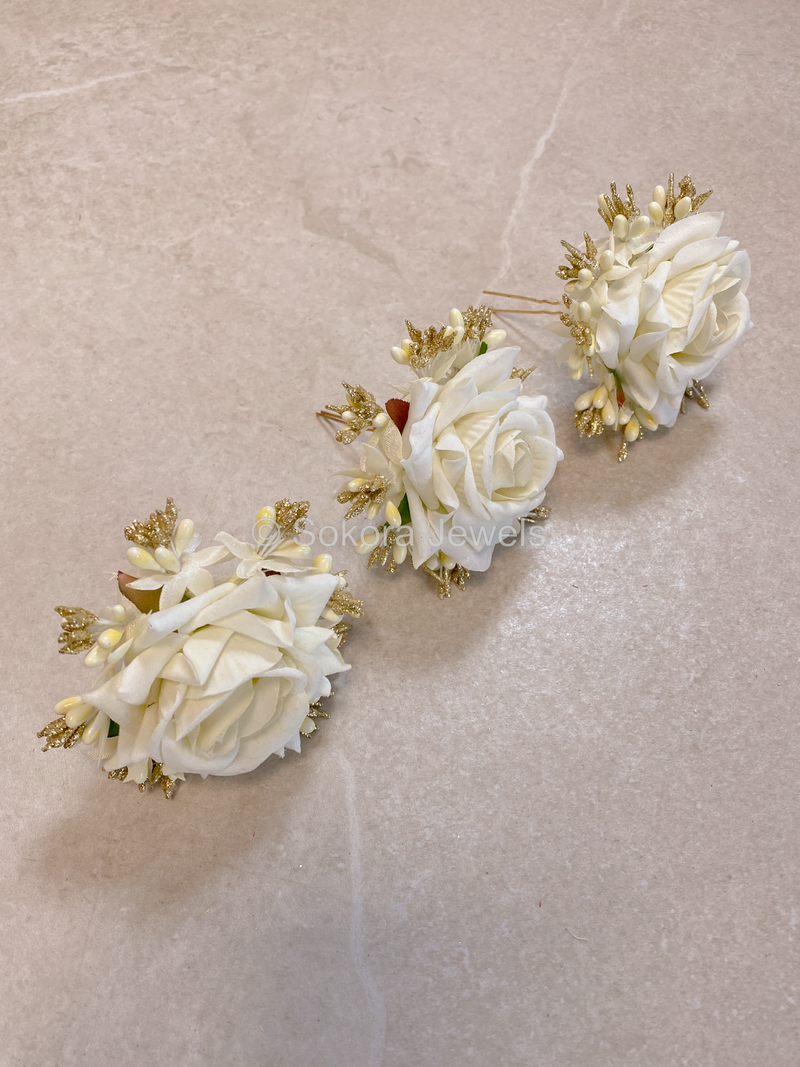 Set of 3 Mixed Oversized Flower Hair Pieces