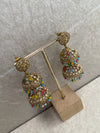 (Slightly Imperfect) Tiered Jhumka Earrings - Multicolour