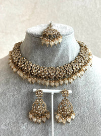 New! Mehak Golden Necklace sets - 13 Colour Option