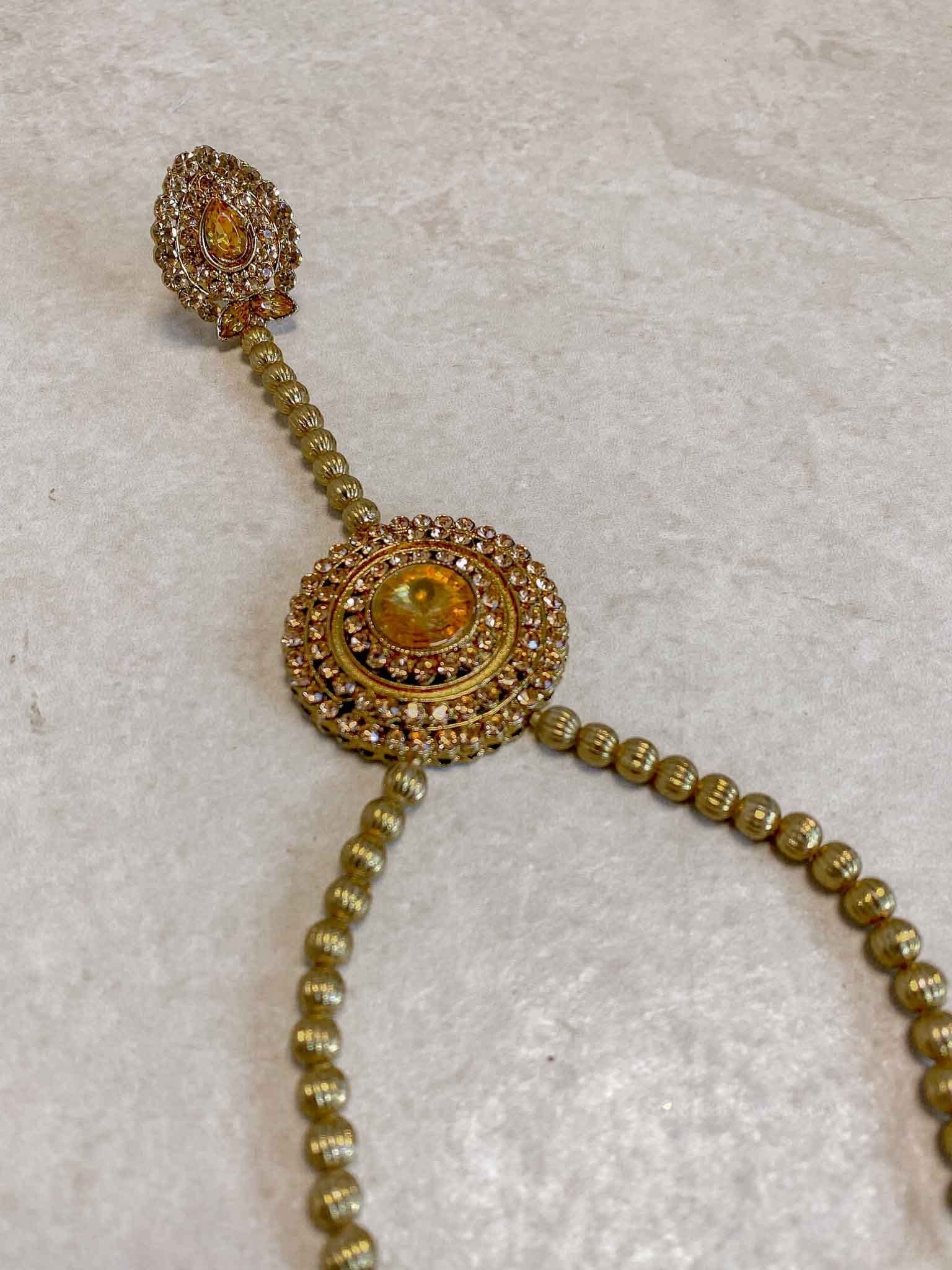 Antique Gold Hand Harness - Golden