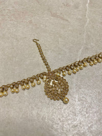 Antique Gold Mathapatti - Pearl