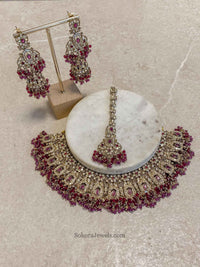 Sofia Golden Necklace Set - 18 Colour Options