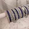 Aafiya Silver Bridal Bangle Set - 4 Colour Options