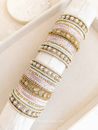 Aafiya Luxury Pastel Bangle Stack - SOKORA JEWELSAafiya Luxury Pastel Bangle StackBANGLES