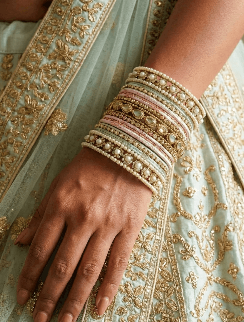 Aafiya Luxury Pastel Bangle Stack - SOKORA JEWELSAafiya Luxury Pastel Bangle StackBANGLES