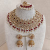 Aafiya Necklace Set - Maroon - SOKORA JEWELSAafiya Necklace Set - Maroon