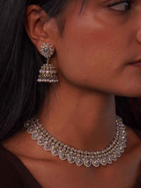 Abby Small Clear Crystal Necklace set - SOKORA JEWELSAbby Small Clear Crystal Necklace set