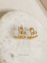 Abstract Crystal Stud earrings - SOKORA JEWELSAbstract Crystal Stud earrings