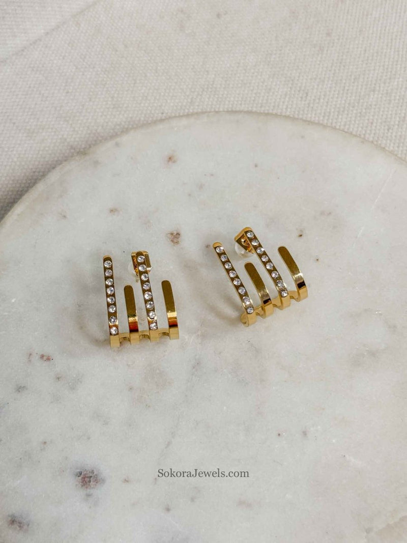 Abstract Crystal Stud earrings - SOKORA JEWELSAbstract Crystal Stud earrings