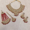 Afshah Necklace Set - Maroon - SOKORA JEWELSAfshah Necklace Set - Maroon