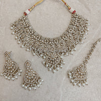 Afshah Necklace Set - Pearl - SOKORA JEWELSAfshah Necklace Set - Pearl