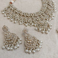 Afshah Necklace Set - Pearl - SOKORA JEWELSAfshah Necklace Set - Pearl