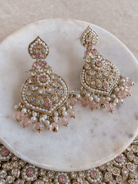 Afshah Necklace Set - Pink - SOKORA JEWELSAfshah Necklace Set - Pink