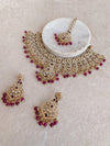 Afshah Necklace Set - Purple - SOKORA JEWELSAfshah Necklace Set - Purple