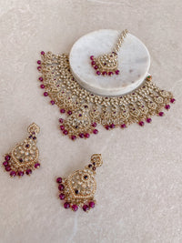 Afshah Necklace Set - Purple - SOKORA JEWELSAfshah Necklace Set - Purple