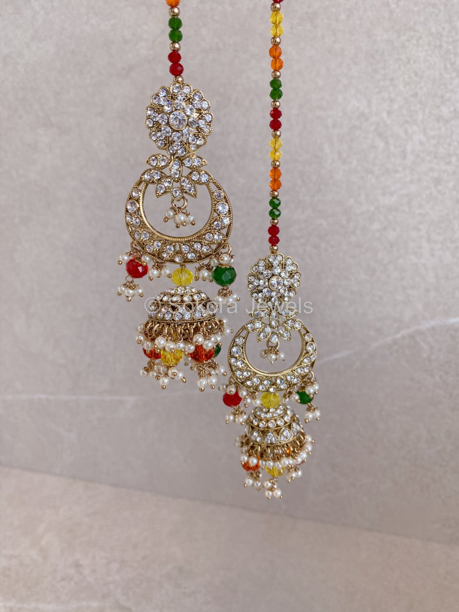 Afsheen Necklace set - Multicolour - SOKORA JEWELSAfsheen Necklace set - Multicolour