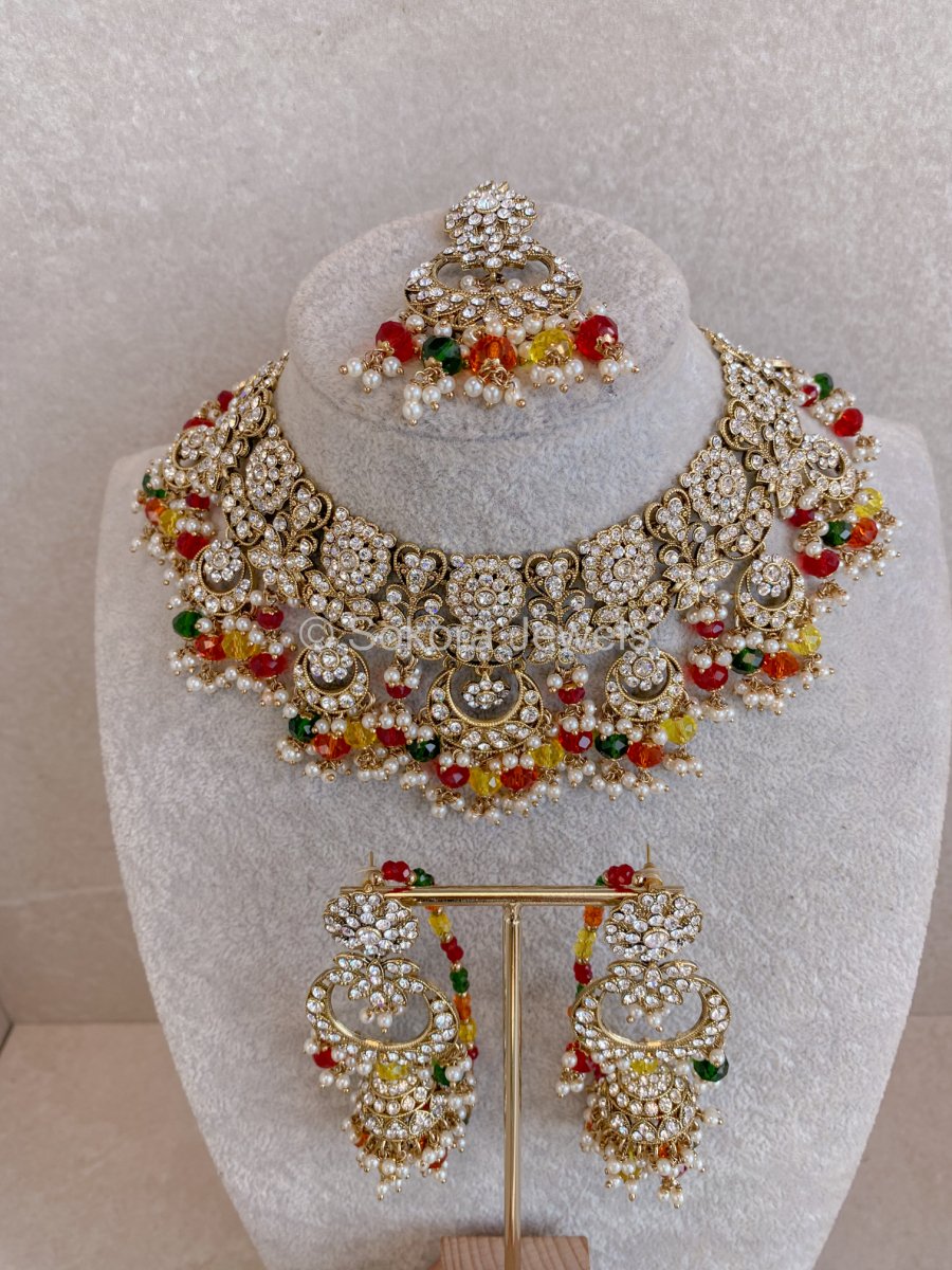 Afsheen Necklace set - Multicolour - SOKORA JEWELSAfsheen Necklace set - Multicolour