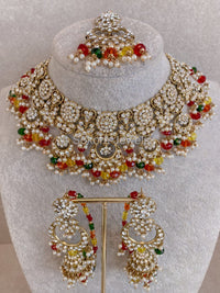 Afsheen Necklace set - Multicolour - SOKORA JEWELSAfsheen Necklace set - Multicolour