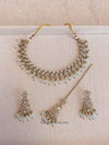 Aiza Clear Gold Necklace Set - SOKORA JEWELSAiza Clear Gold Necklace Set