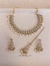 Aiza Clear Gold Necklace Set - SOKORA JEWELSAiza Clear Gold Necklace Set