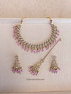 Aiza Clear Gold Necklace Set - SOKORA JEWELSAiza Clear Gold Necklace Set